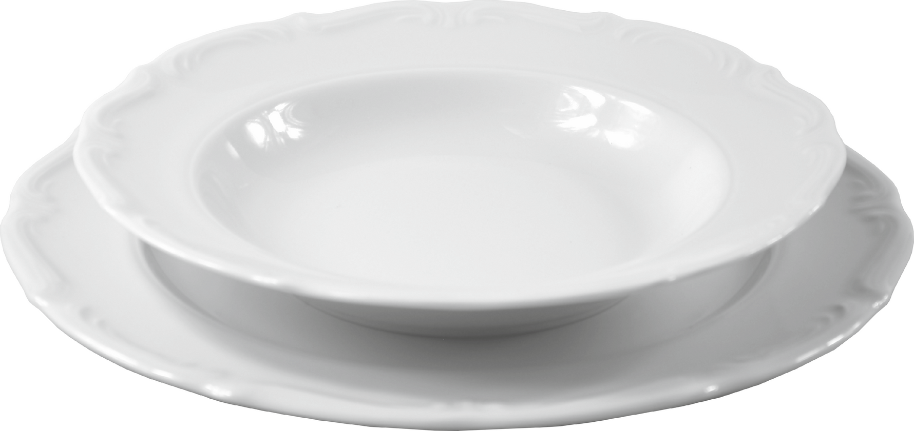 10382 tanier hlboky barok porcelanovy 22 5 cm