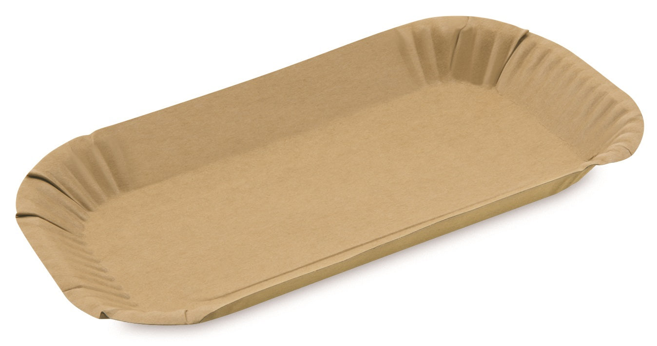 12854 papierova miska nepremastitelna hranata kraft 15 x 23 x 2 cm 100 ks