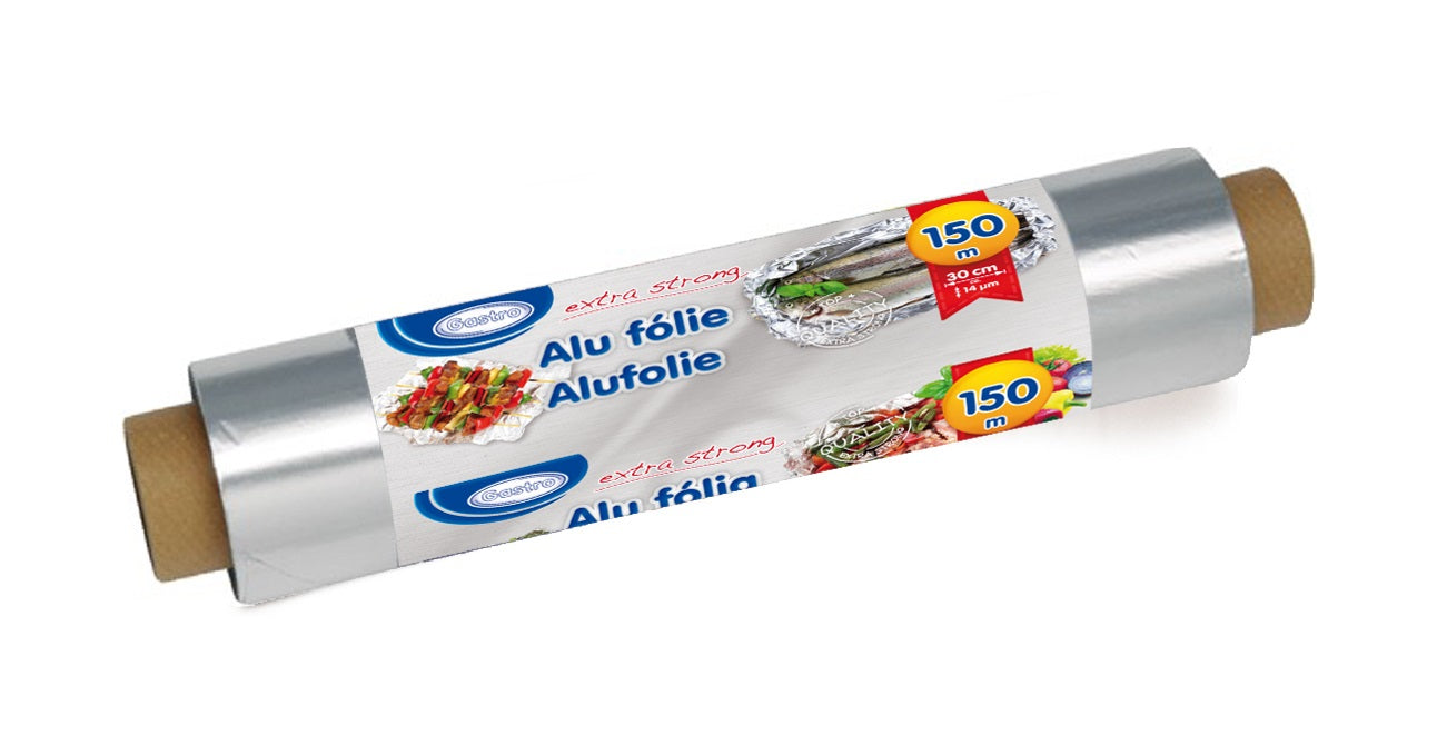 13160 1 alu folia extra silna 14 m 29cm x 150m jednotlivo balena 1 ks