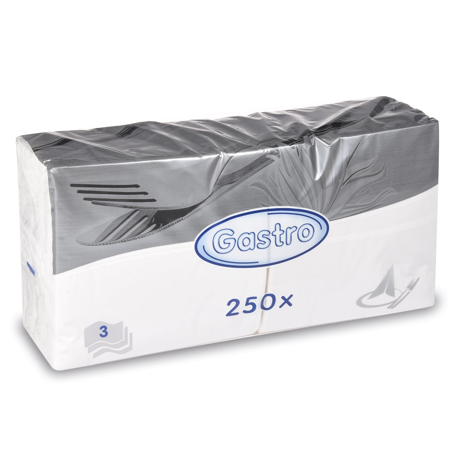 13355 1 obrusok 3vrstvy biely 40 x 40 cm 250 ks