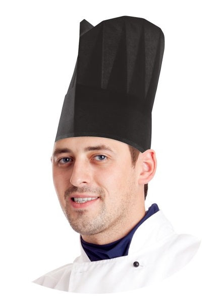 13526 kucharska ciapka pap cierna 23cm 10 ks