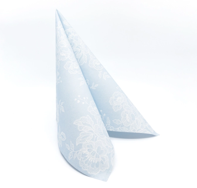 13793 3 obrusky 40x40 cm 50ks cipka modre