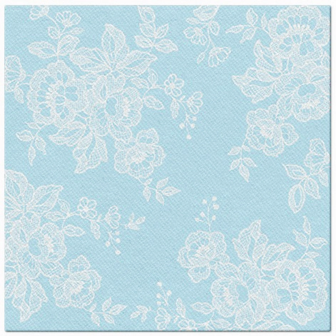 13793 obrusky 40x40 cm 50ks cipka modre