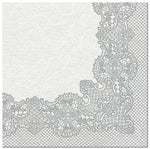 13814 1 obrusky 40x40 cm 50ks kralovska cipka strieborna