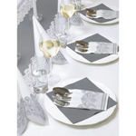 13814 1 obrusky 40x40 cm 50ks kralovska cipka strieborna