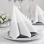 13814 obrusky 40x40 cm 50ks kralovska cipka strieborna