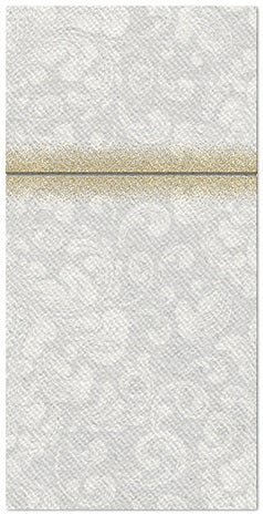 13859 obrusky airlaid 25ks 40x40 cm rococo biele