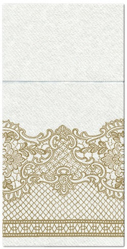 13868 obrusky airlaid 25ks 40x40 cm kralovska cipka zlata