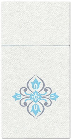 13880 obrusky airlaid 25ks 40x40 cm modry dekor