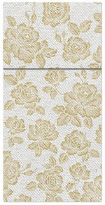 13943 1 obrusky airlaid 40x40 cm 25ks zlate ruze