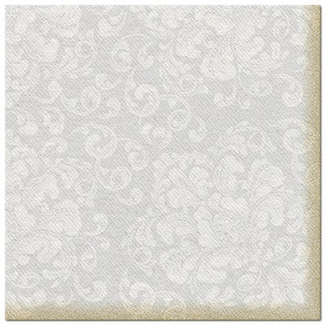 13967 obrusky airlaid 40x40 cm 50ks rococo biele