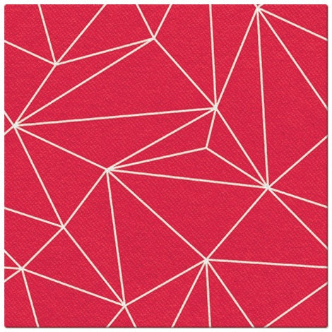 13976 obrusky airlaid 40x40 cm 50ks cervene geometricke ciary