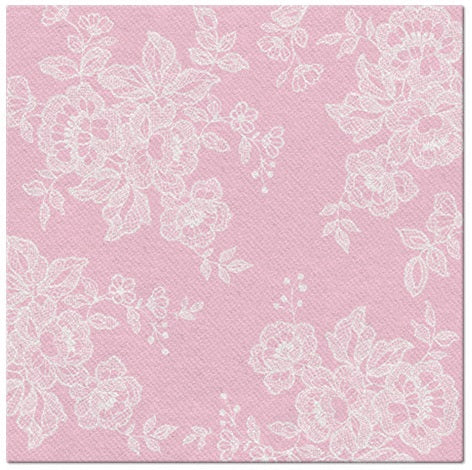 13979 1 obrusky airlaid 40x40 cm 50ks cipka ruzove