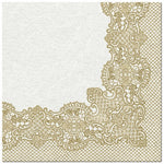 14057 1 obrusky airlaid 50ks 40x40 cm kralovska cipka zlata