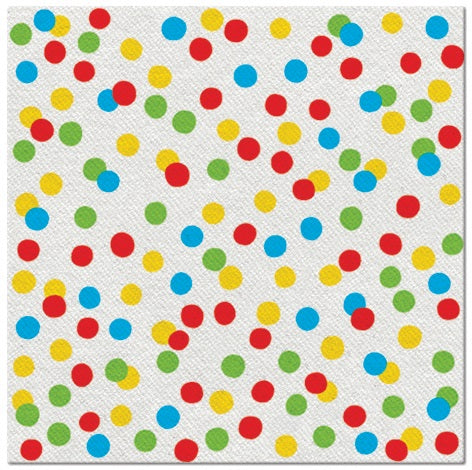 14129 obrusky airlaid 50ks 40x40cm farebne bodky