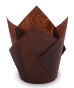 15228 tulipanovy cukrarensky kosicek pap hnedy 50 x 85 mm 16 x 16 cm 100 ks