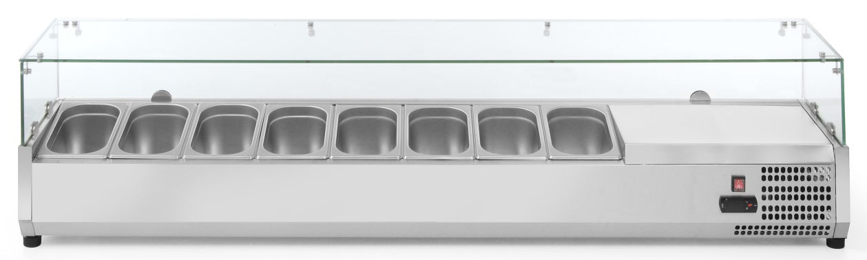 Vitríny chladiace pultové - nádstavby (Kapacita 9 x GN 1/3  - 15 cm, Rozmer 200x40x44 cm)