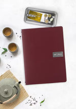 jedálne lístky A4 Kožený červený 2