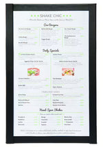 jedálne lístky A4 Doskový čierny