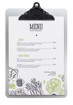 jedálne lístky A4 Doskový so sponou