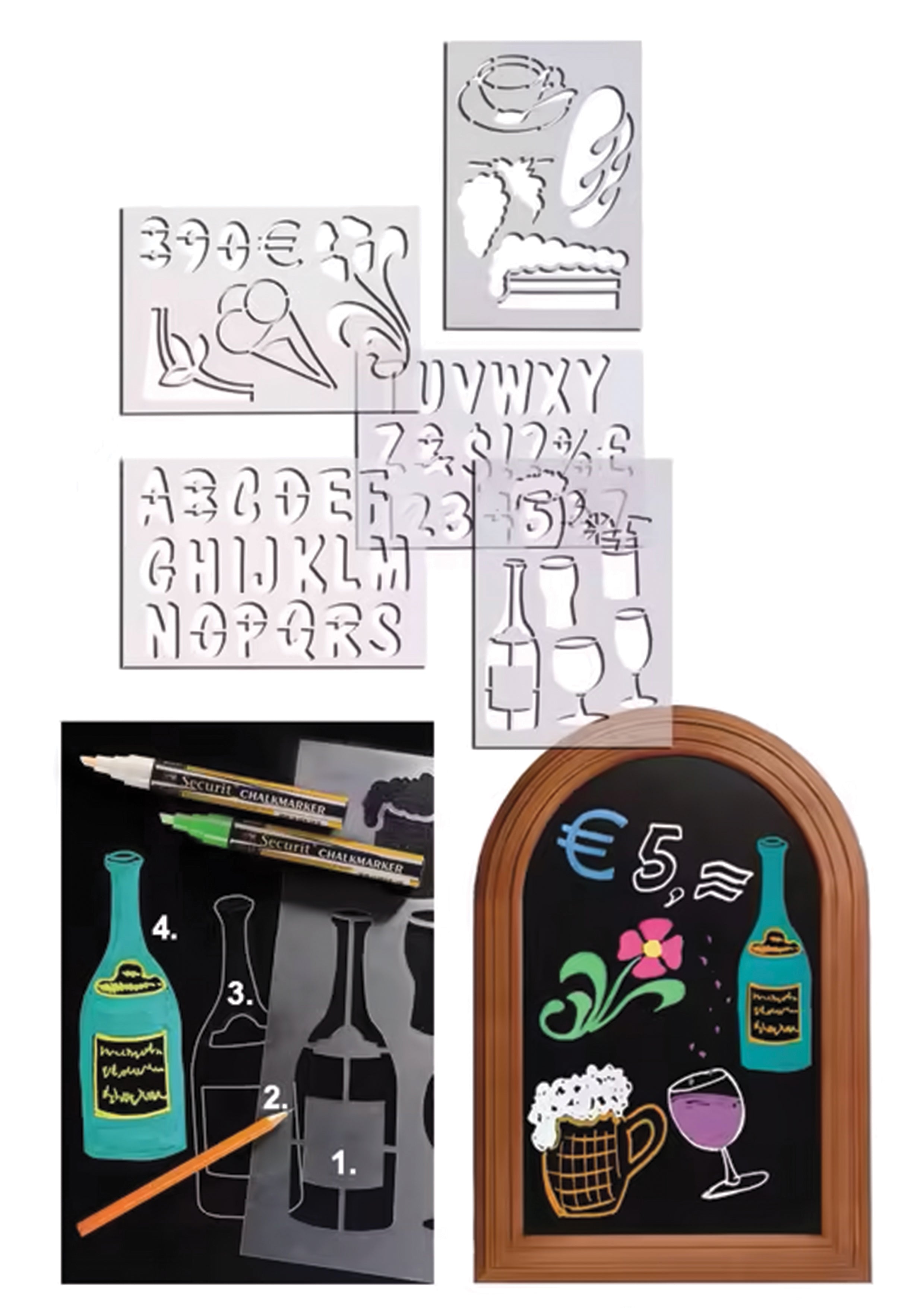 šablóny k popisovačom