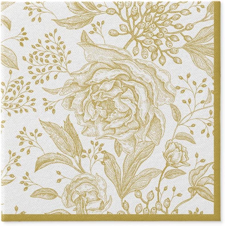 19439 1 obrusky 40x40 cm 50 ks zlate pivonie