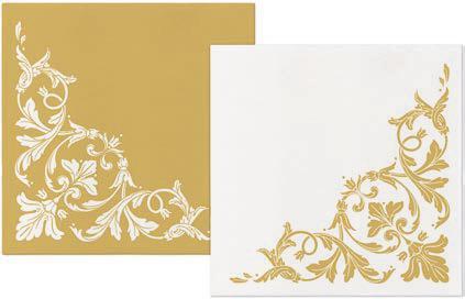 19454 1 obrusky airlaid 40x40 cm 50ks prevedenie zlato biele