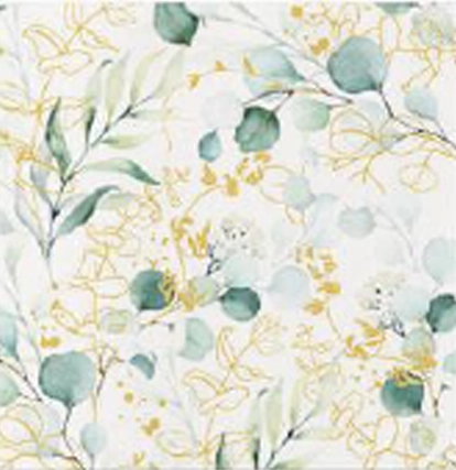 19472 obrusky airlaid 40x40 cm 50ks zlaty eukalyptus