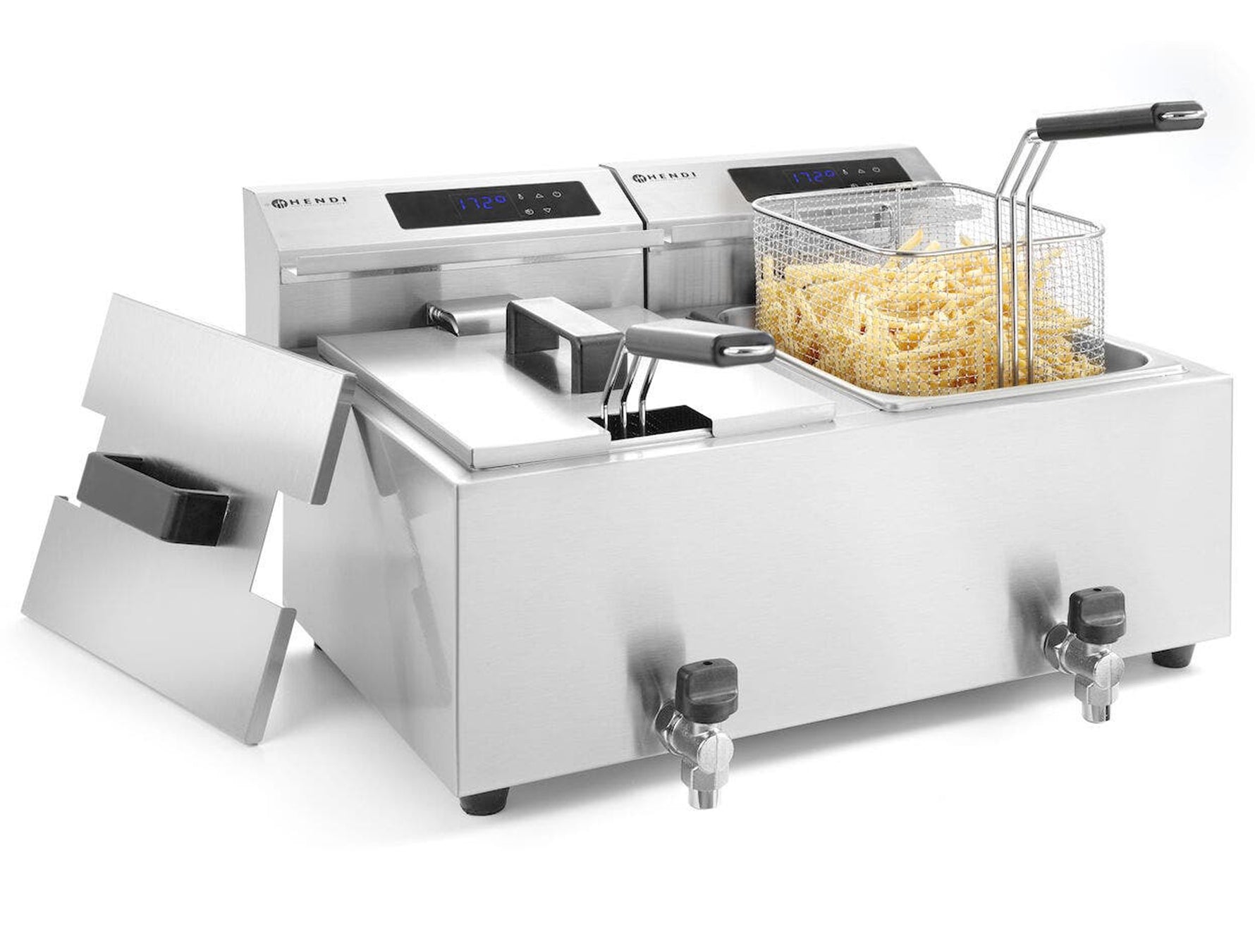 fritéza elektrická s digitálnym displejom 2x8l 2