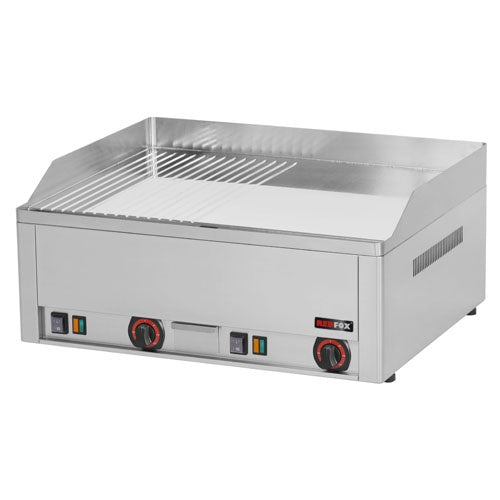 Gril elektrický hladký / ryhovaný chrómovaný