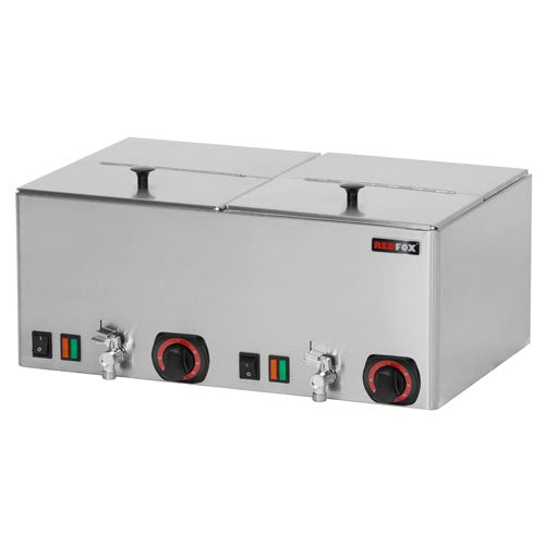 Ohrievač párkov 2x GN 1/2 - s výpustmi