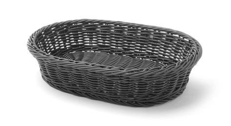 21411 kosik ovalny cierny 32x23x7 cm