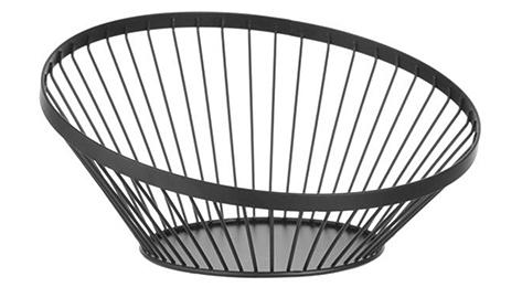 21456 kosik na ovocie kovovy cierny 28x13 cm