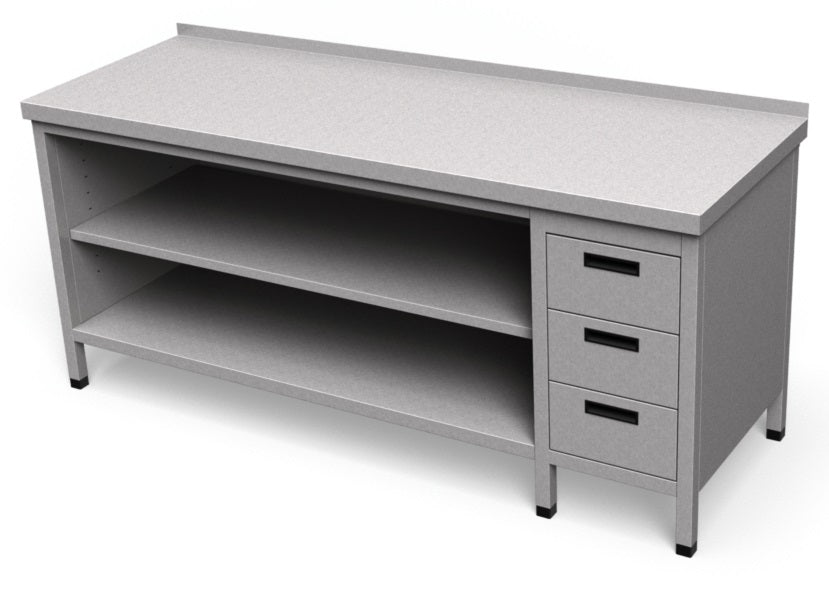 Pracovný stôl so zásuvkami krytovaný dlhý PS 28