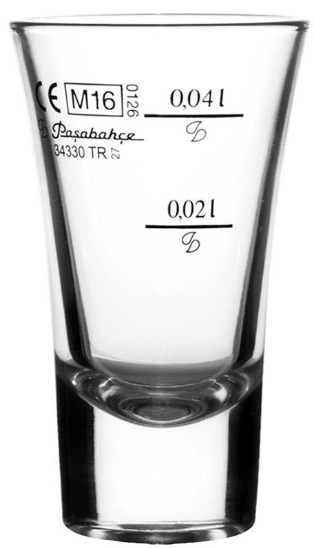 20452 pohar na alkohol s ciachom 20 40 ml