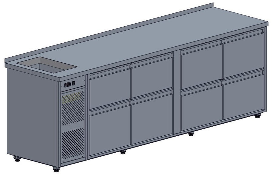 9851 chladiace stoly 265x70x90 cm