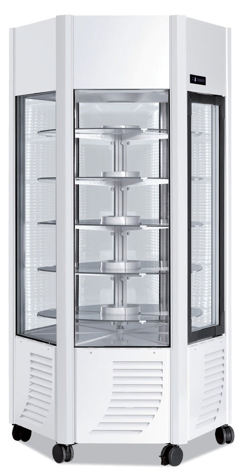 Chladiace vitríny s otočnými policami (Farba strieborná)