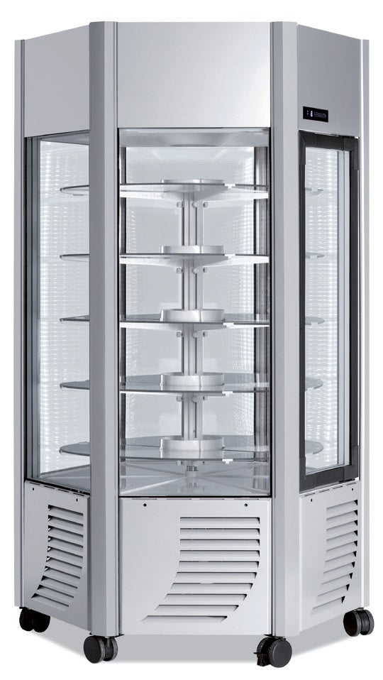 Chladiace vitríny s otočnými policami (Farba strieborná)